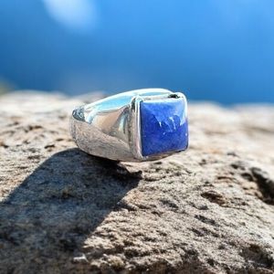 Vintage SILPADA 925 Sterling Silver Blue SODALITE Ring R0942 Size 7.5 Rare